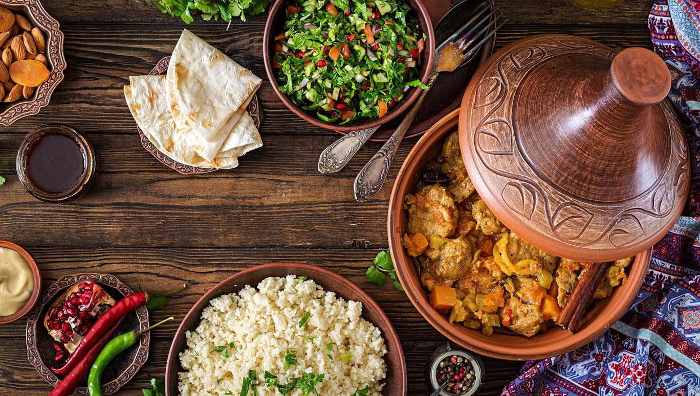 Tagine and salads