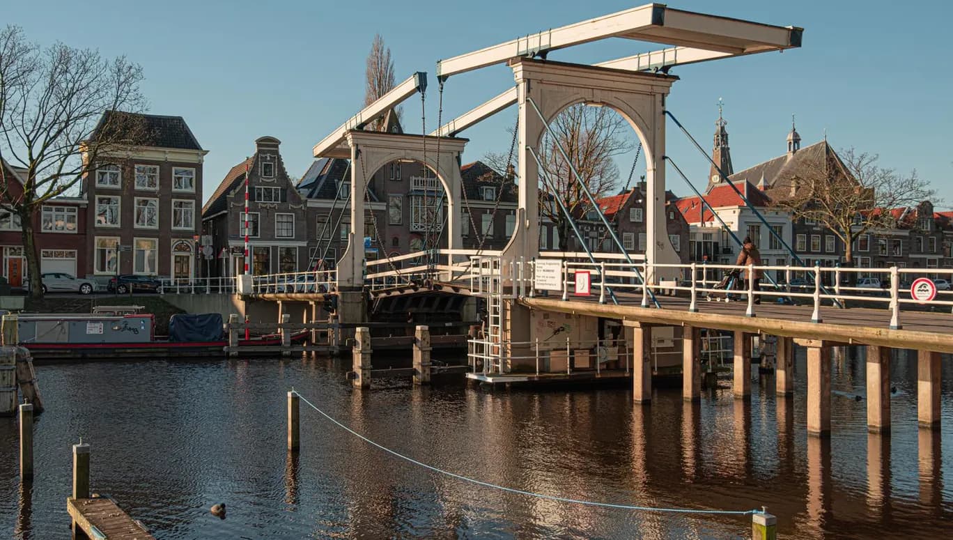 Bridge over the River Vecht in Weesp Content Creation Day January 2024