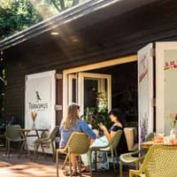 People on the terrace of Terrasmus in het Erasmuspark.