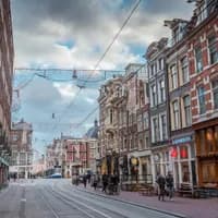Christmas decorations at the Utrechtsestraat shopping street