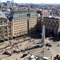 Preperations for 'Dodenherdenking'. Traditional on the 4th of May on Dam Square.