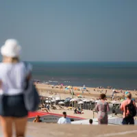 Overview of Zandvoort beach.
