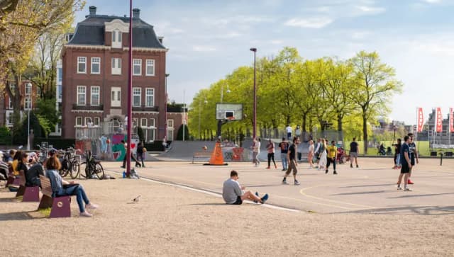 People at playground Museumplein