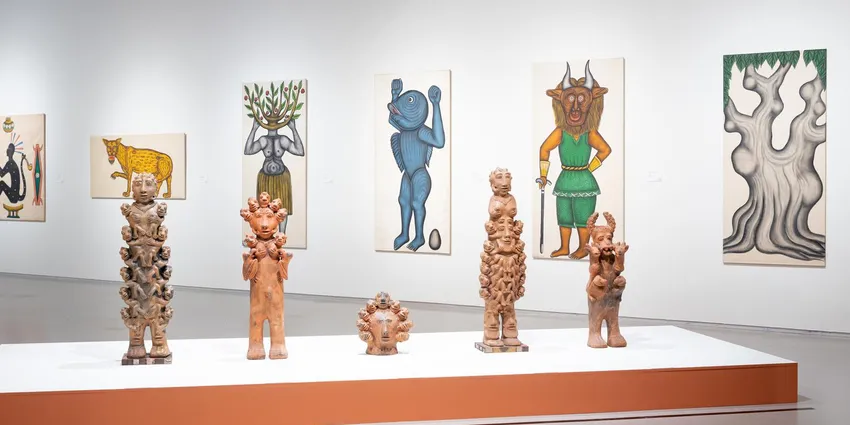 Installation view of Kosmogonie: Zinsou – een Afrikaanse kunstcollectie Cosmogony: Zinsou -- an African art colleciton contemporary art exhibition in October 2022