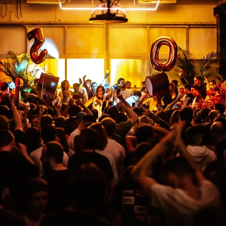 People dancing in club