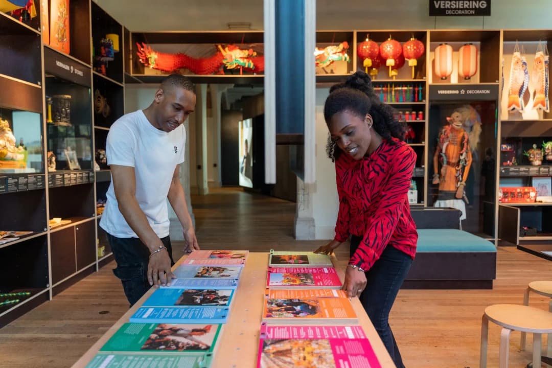 A couple visits Tropenmuseum