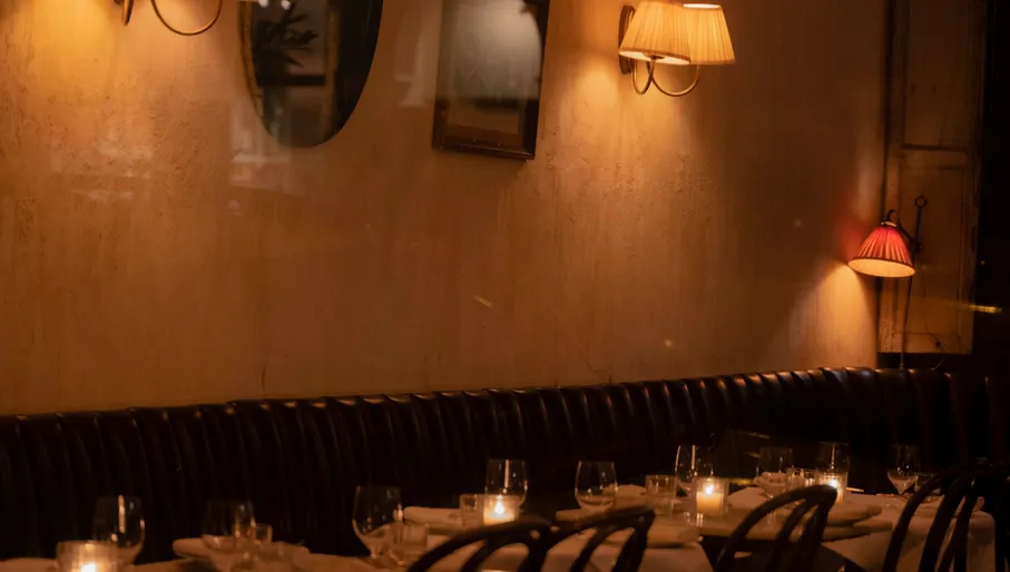 Gertrude restaurant interior and table setting