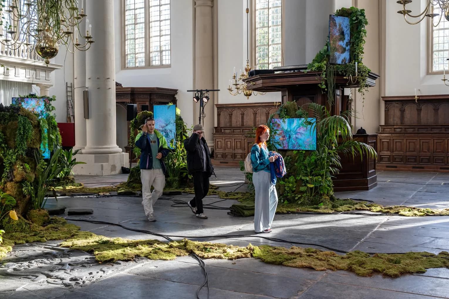Westerkerk ticket information desk and ticket centre during Amsterdam Dance Event (ADE) 2022.