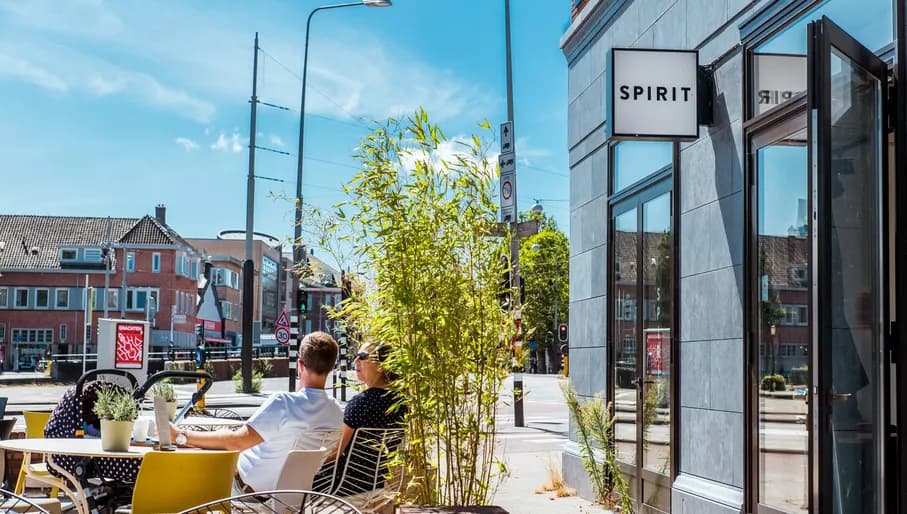 People sitting outside Spirit Amsterdam