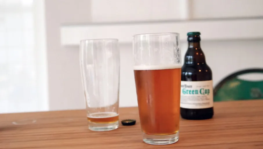 Butcher's Tears beer glasses and bottle