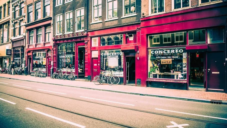Exterior of Concerto record store on Utrechtsestraat