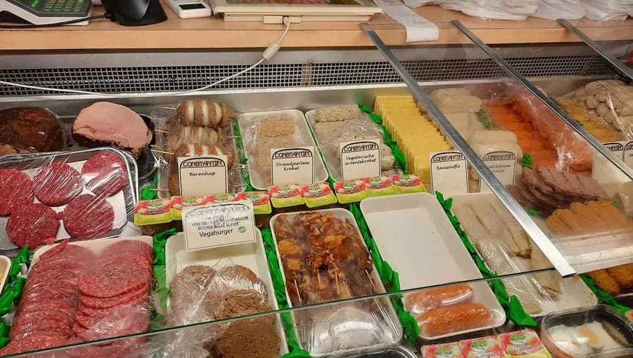 Delicious products on display at Snack Bar Constantijn