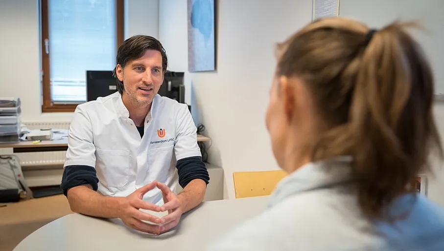 patient and doctor at Amsterdam UMC