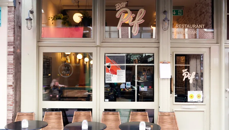 Bar Pif wine bar exterior and terrace