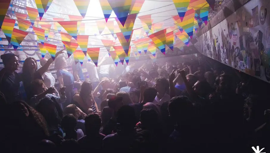 Pride flags and dancing in the club
