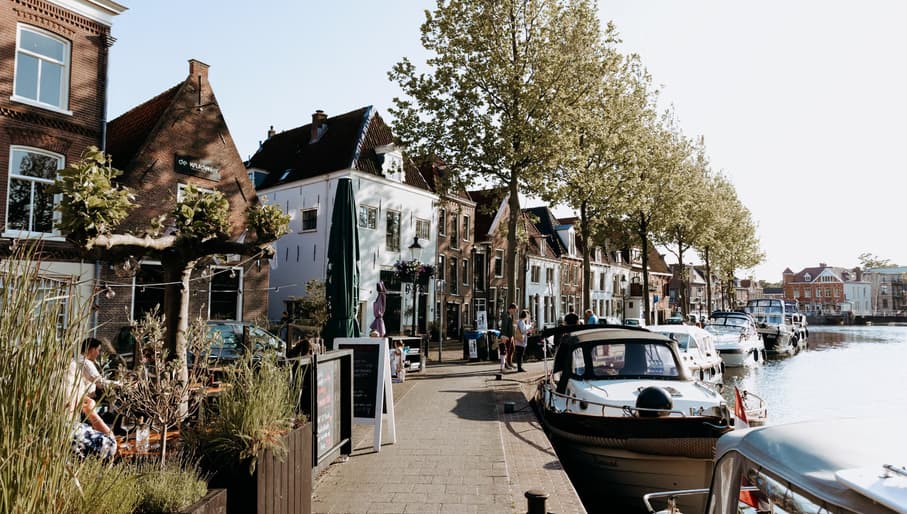 De Kruidenier terrace with water view