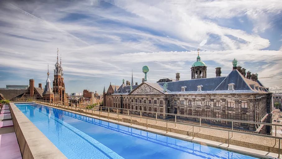 W Hotel rooftop terrace with swimming pool