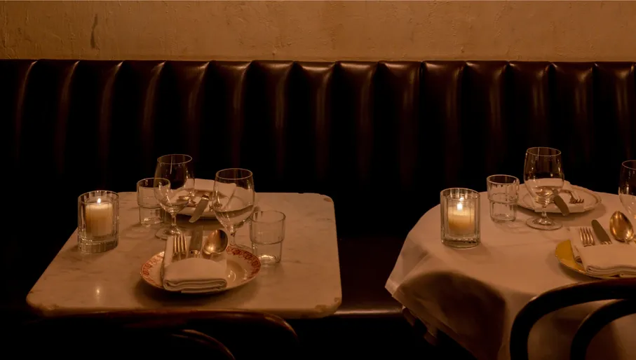 Gertrude restaurant interior and table setting