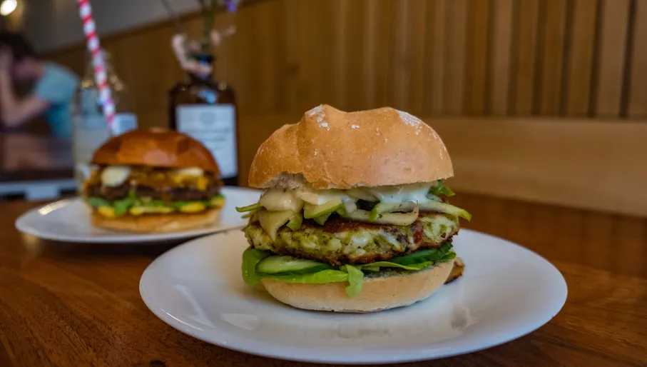 Burgermeester restaurant signature hamburger