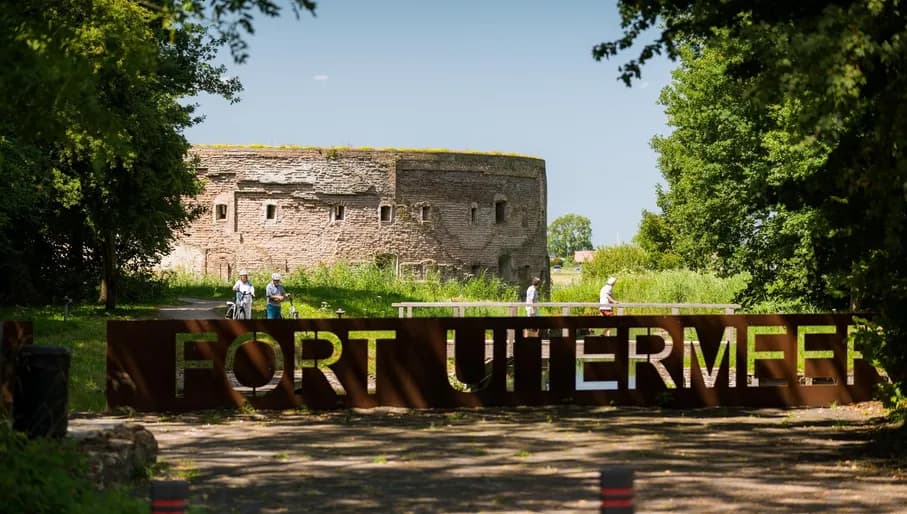 Sign of the fortress Uitermeer, part of the Defense line of Amsterdam.