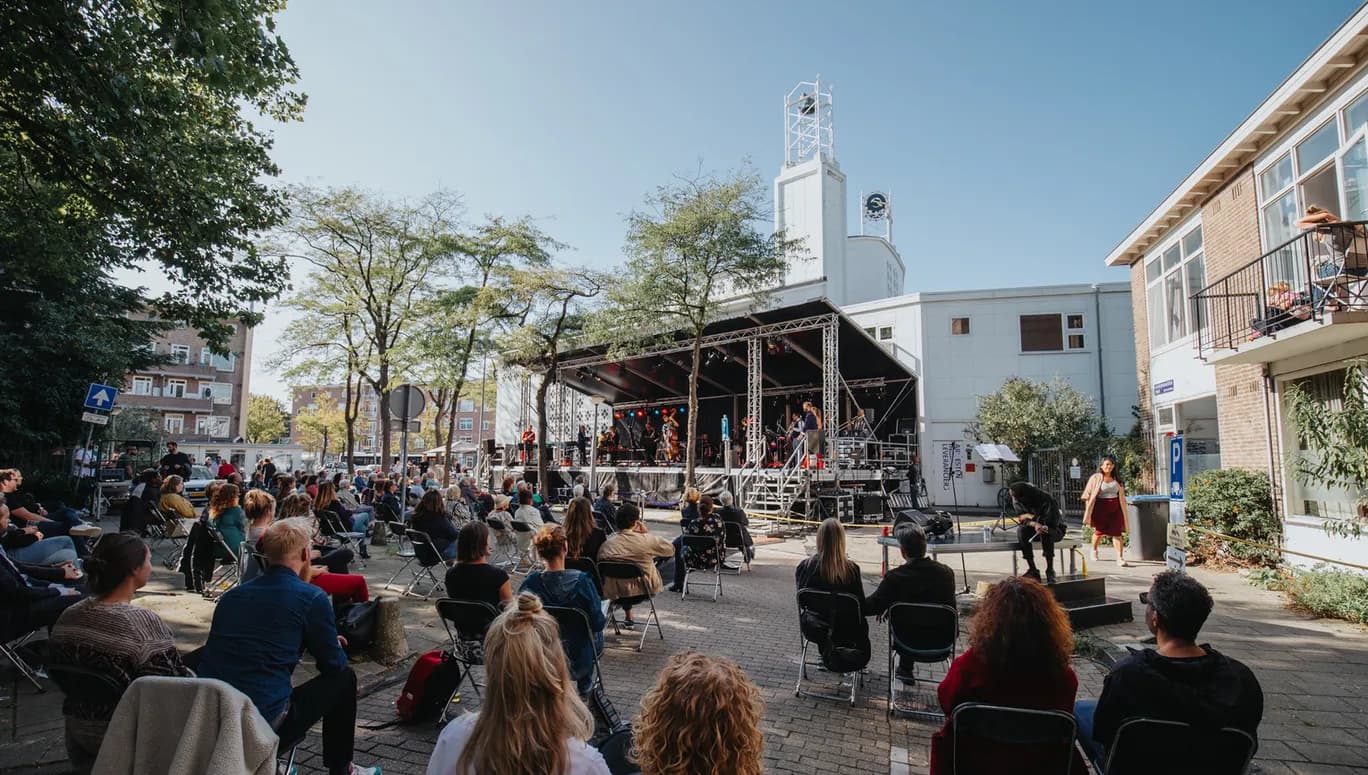 Podium Mozaiek open-air concert outside terrace