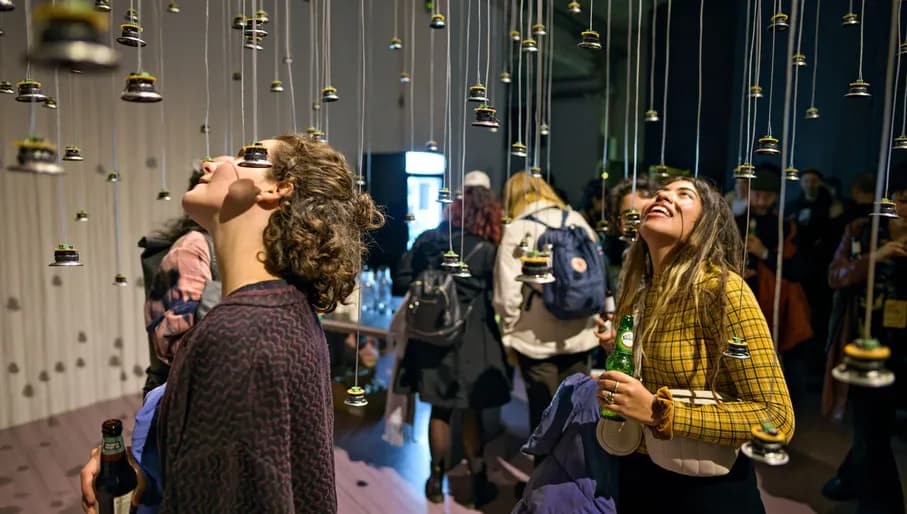 Sonic Acts audiovisual media and arts festival 2022. Opening at W139. Exhibition: One Sun After Another