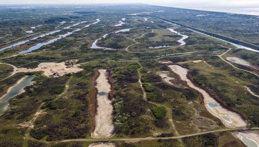 Aerial view Waterleiding Dunes