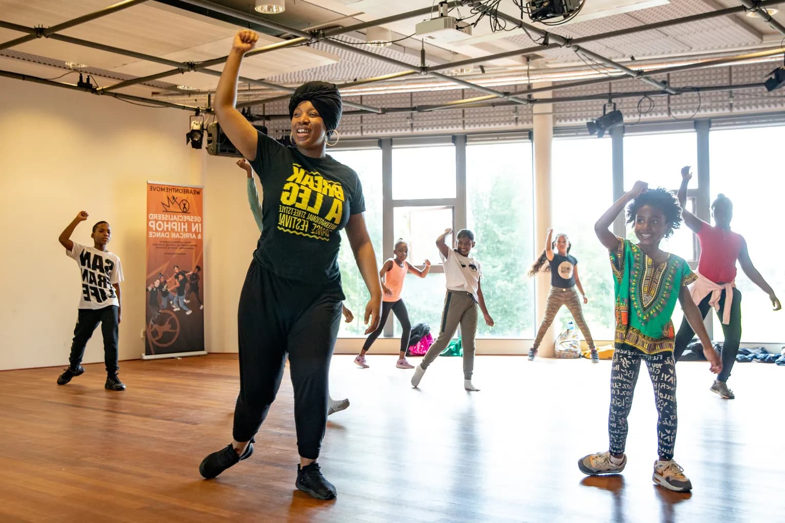 Bijlmerparktheater 24H Zuidoost Afro dance and hip-hop dancing workshop with kids